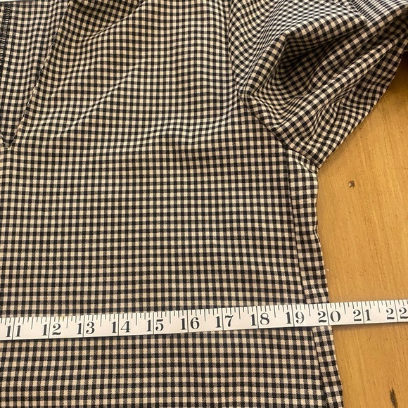 Zara Women’s winter shirt dress checker plaid collared black white midi new xl - Picture 13 of 16